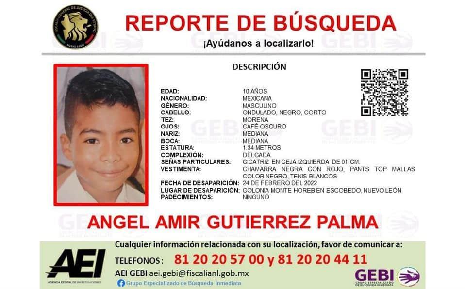 Ubican a menor perdido en Escobedo Ubican a menor perdido en Escobedo