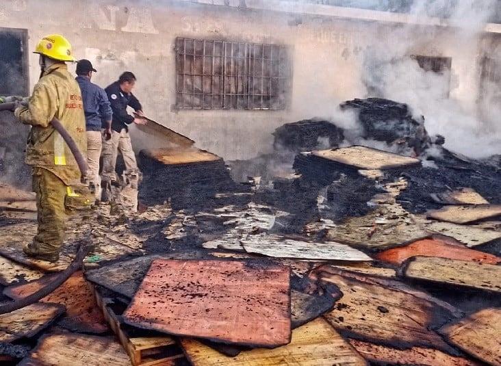 Se incendia tarimera en Hidalgo