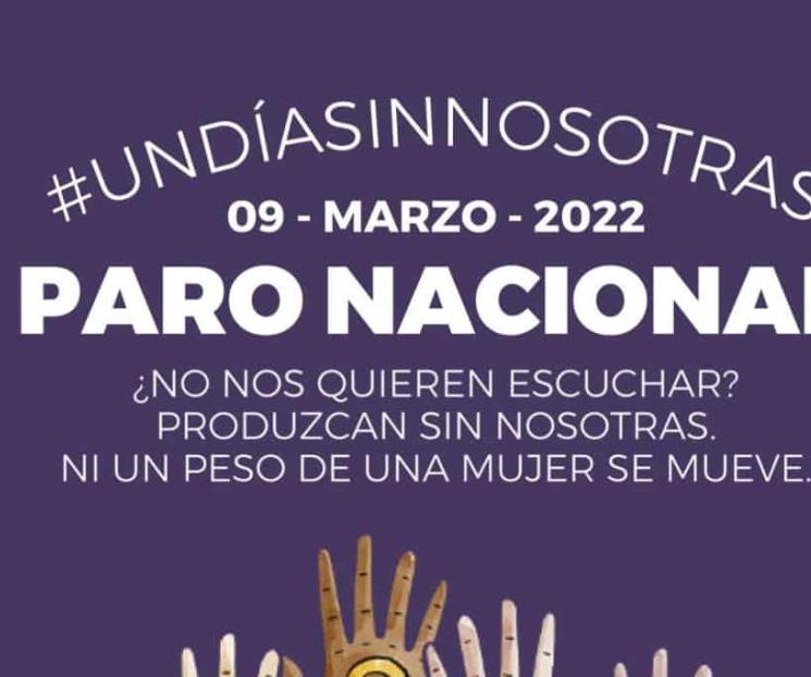 Convocan a paro de mujeres el 9 de marzo