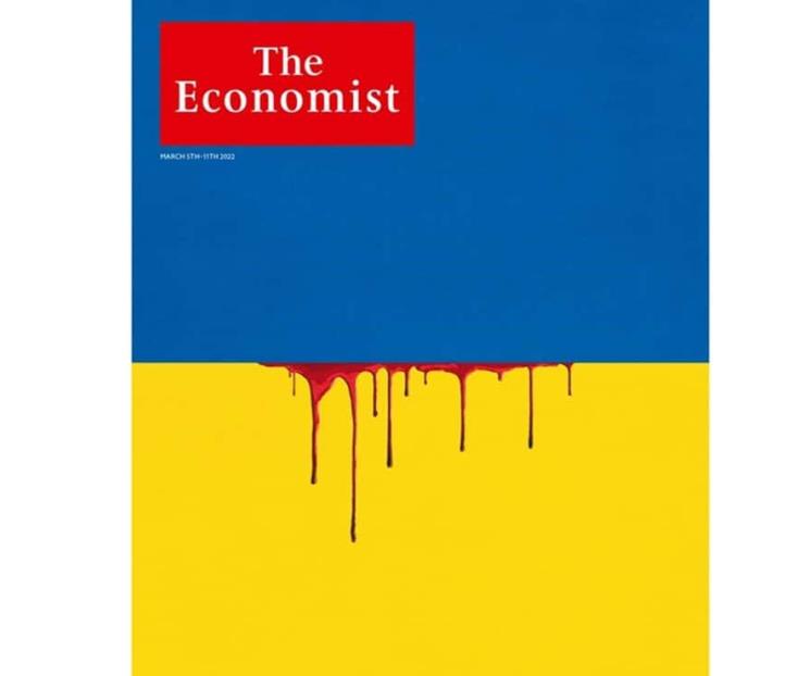 Bandera sangrante de Ucrania: la portada de The Economist