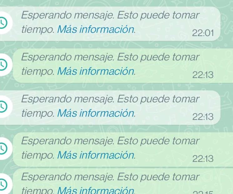 Que es el error Esperando mensaje, esto puede tomar tiempo