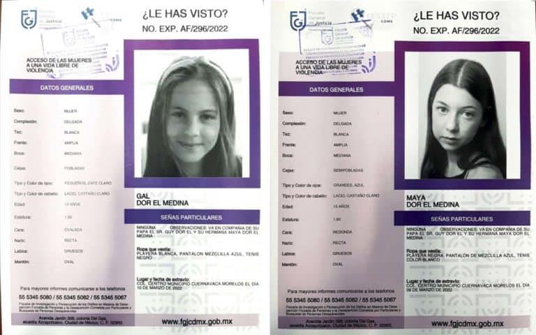 Emiten Alerta Amber por a sobrinas de Nicolás Celis