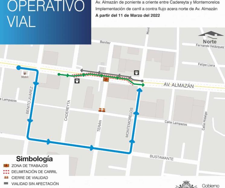 Cierran hoy avenida Almazán a la altura de Terán