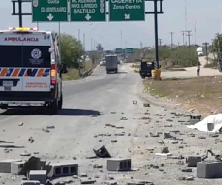 Accidente deja una persona sin vida en Cadereyta