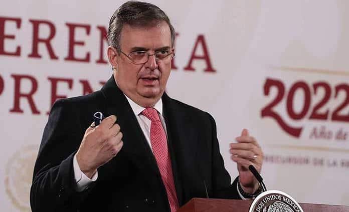 Ebrard evita hablar de carta a Parlamento Europeo