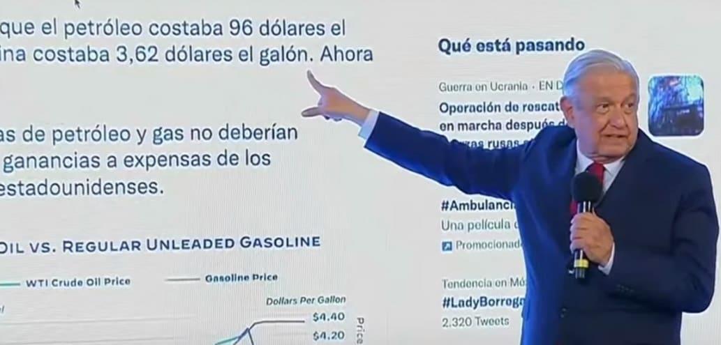 AMLO recomienda a Biden establecer precio máximo en gasolina