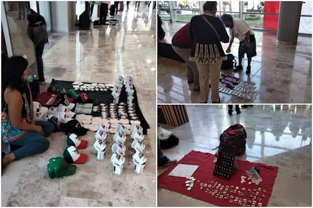 Se instalan ambulantes en los pasillos del aeropuerto