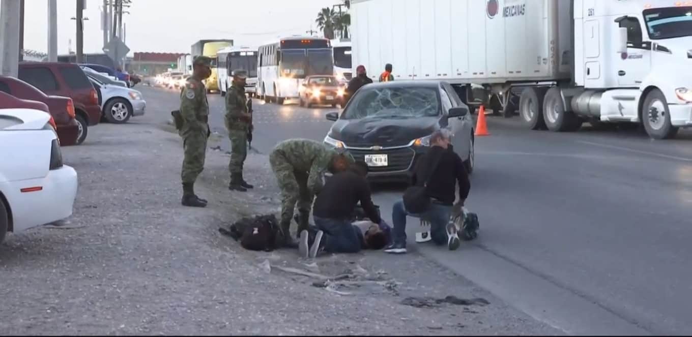 Dos miliares terminaron con lesiones muy graves, después de ser atropellados