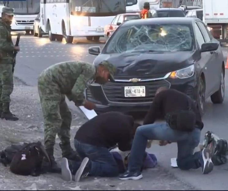 Atropellan a militares frente a la Séptima Zona Militar