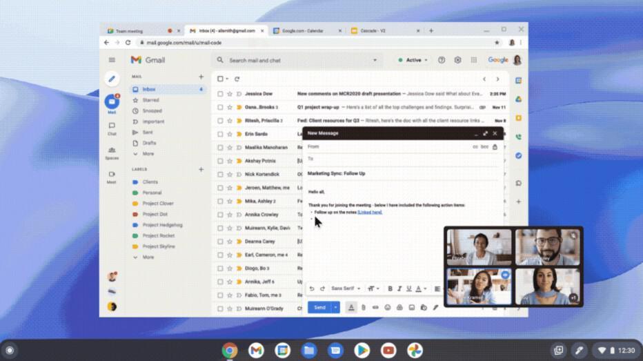Reuniones de Google Meet ahora en minireproductor