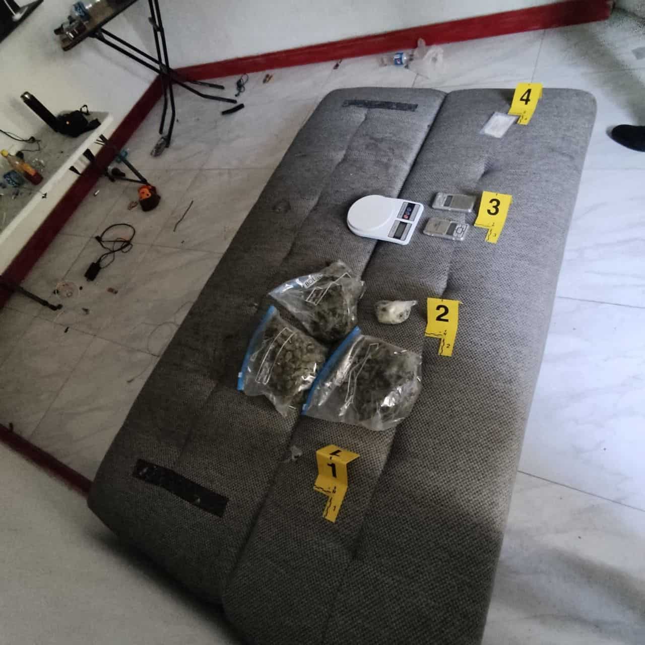 Catearon un domicilio en Guadalupe, donde realizaban actividades de narcomenudeo y aseguraron droga