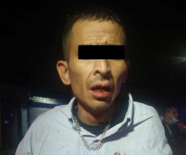 Lo detienen por agredir a policías con arma de fuego