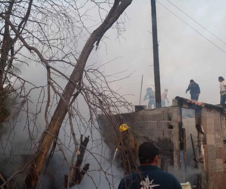 Se incendia casa en Escobedo