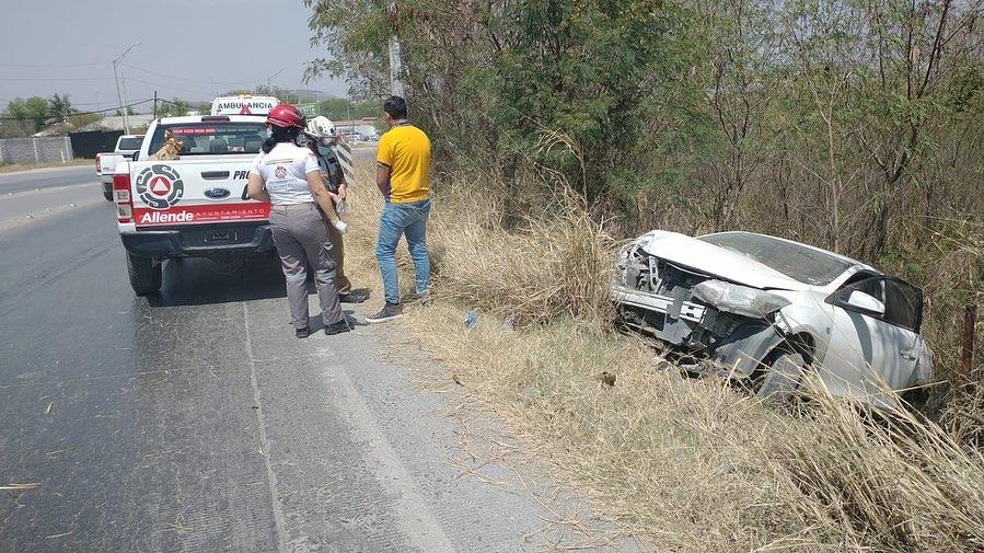 Accidente deja a un joven lesionado en Allende