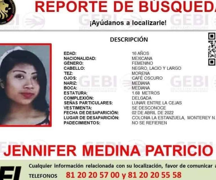 Buscan a adolescente desaparecida en Monterrey Buscan a adolescente desaparecida en Monterrey