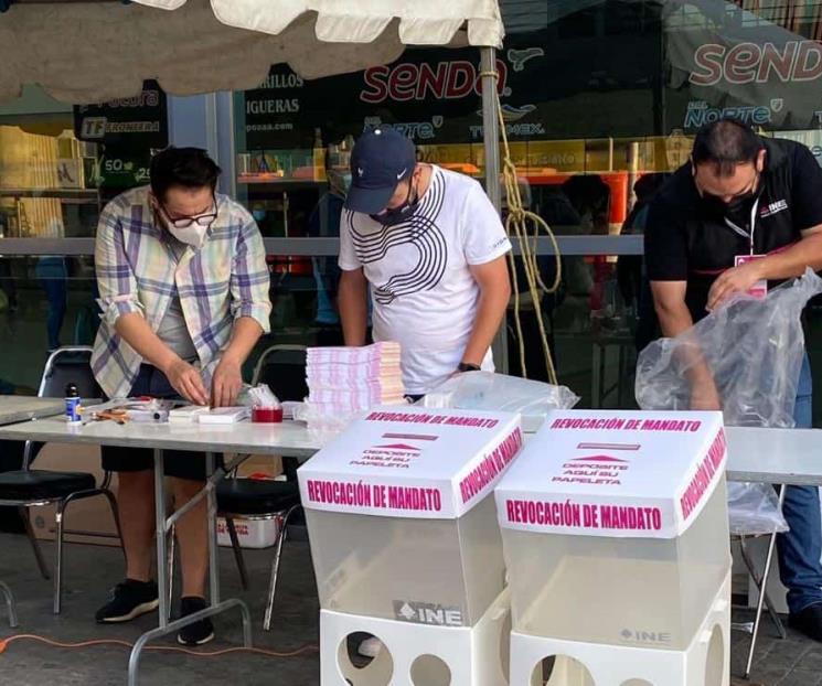 Registran poca afluencia casillas de Revocación en Monterrey