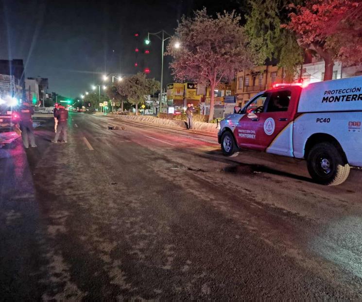 Muere hombre atropellado en Monterrey
