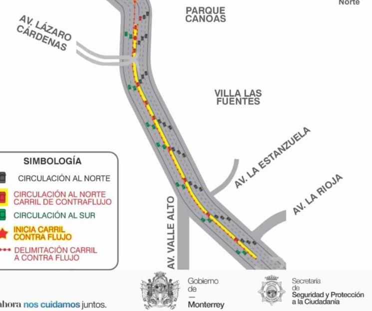 Habilitará Monterrey contraflujos en la Nacional