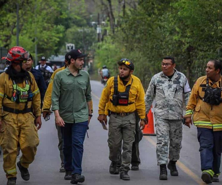 Casi extinguen el incendio de la Sierra de Santiago