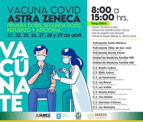 Se extiende vacunación a centros de salud de Juárez