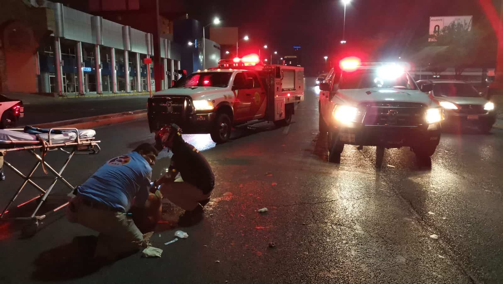 Con diversas lesiones en el cuerpo resultó un hombre de aspecto indigente tras ser atropellado