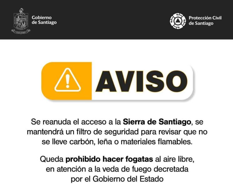Reactiva Santiago acceso a la Sierra
