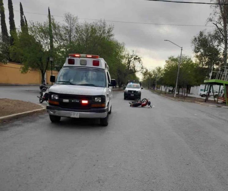 Motociclista es impactado por camioneta en Montemorelos