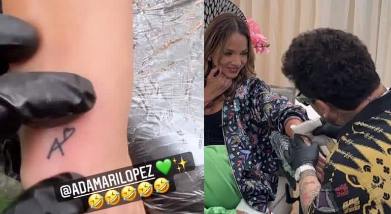 Nodal le hace especial tatuaje a Adamari López
