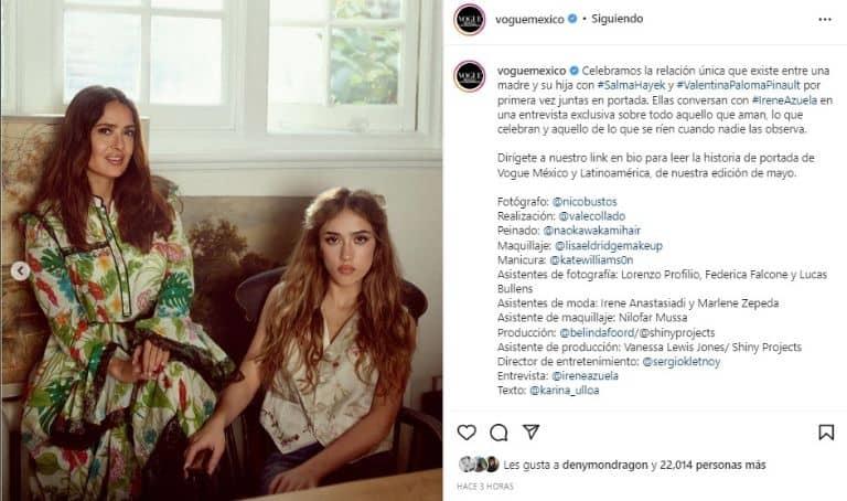  Posan Salma Hayek y su hija para Vogue