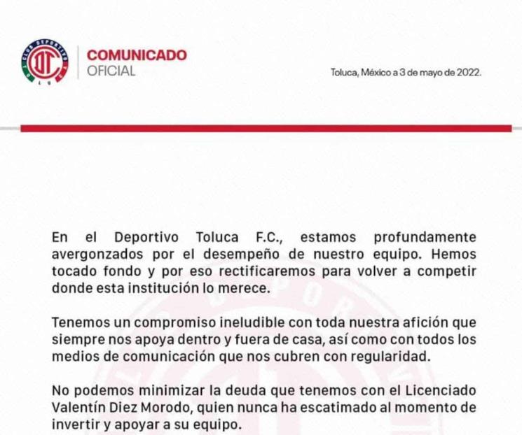 Confirma Toluca que pagarán su multa millonaria