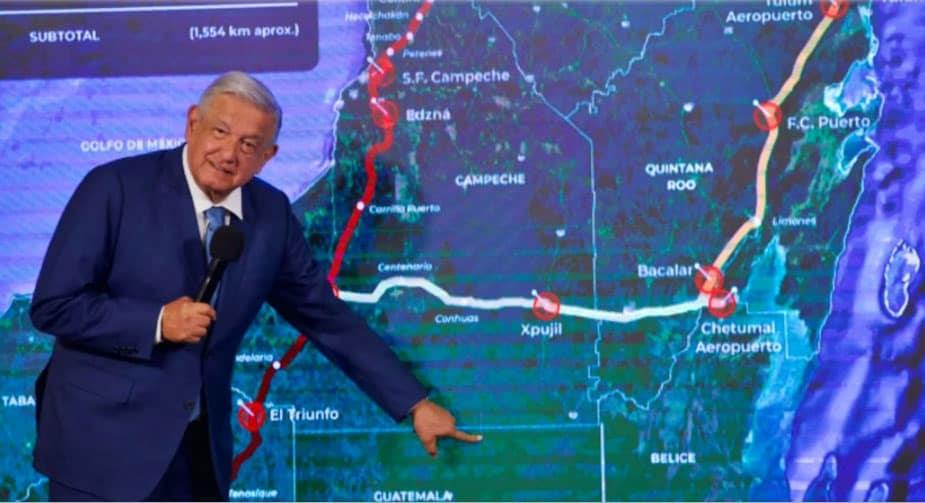 Tren Maya va a beneficiar a toda Centroamérica: Obrador
