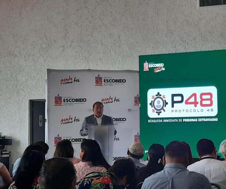 Anuncia Escobedo implementación del Protocolo 48