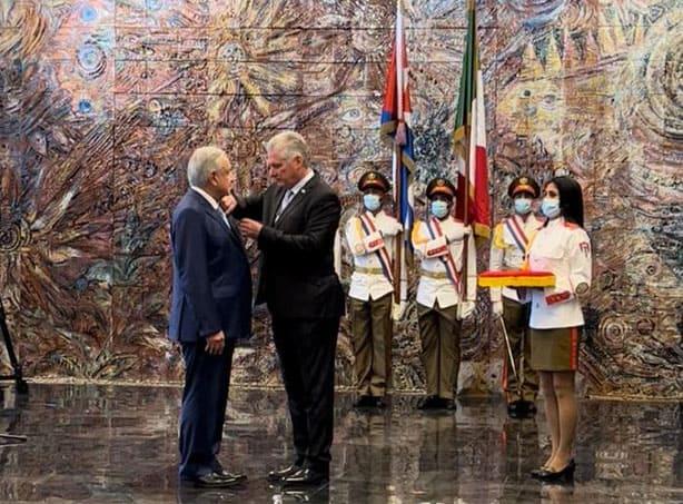 AMLO recibe la máxima distinción de Cuba