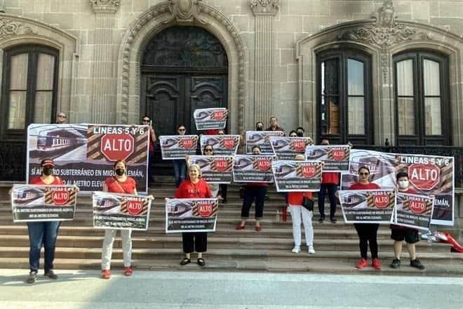 Protestan contra Metro elevado