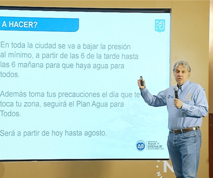 Reducirán el agua todos los días durante 12 horas