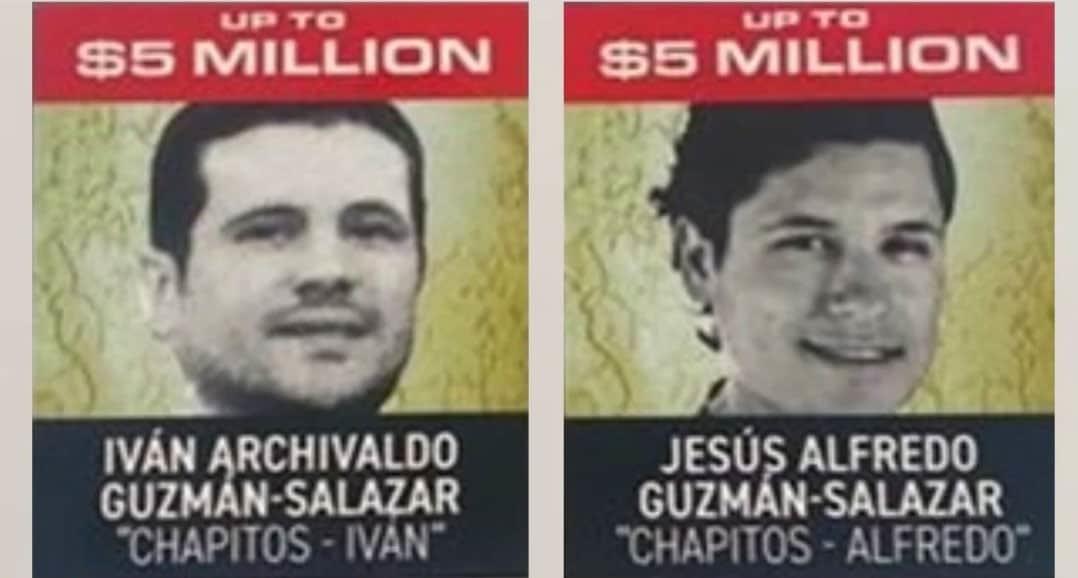 Los hijos de El Chapo por los que DEA ofrece recompensa