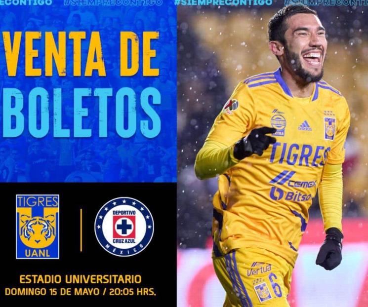 Inicia venta libre en Tigres para revancha vs Cruz Azul