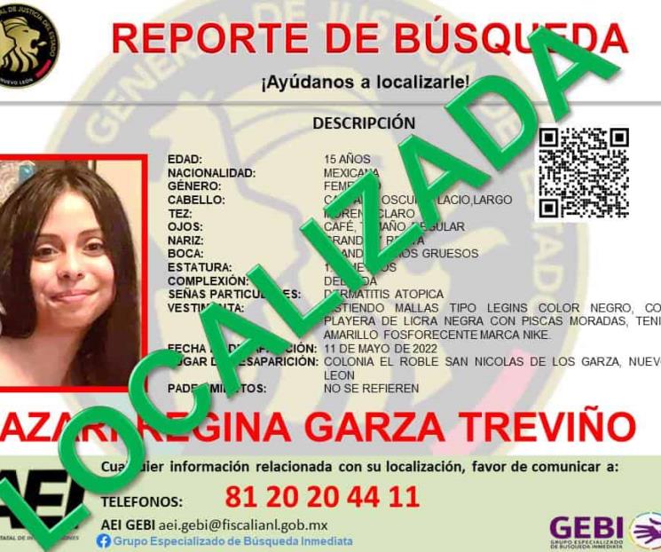 Localizan a joven extraviada en San Nicolás