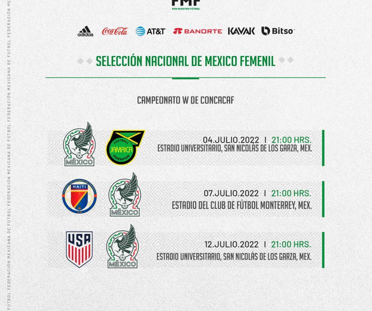 Ya tiene Tri Femenil fechas para certamen en Monterrey