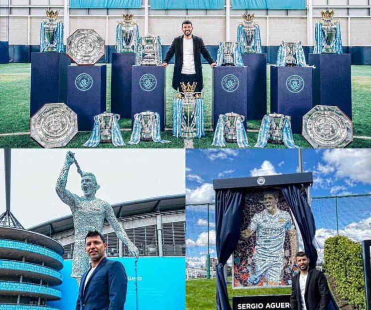 Inmortaliza el City a Agüero con una estatua