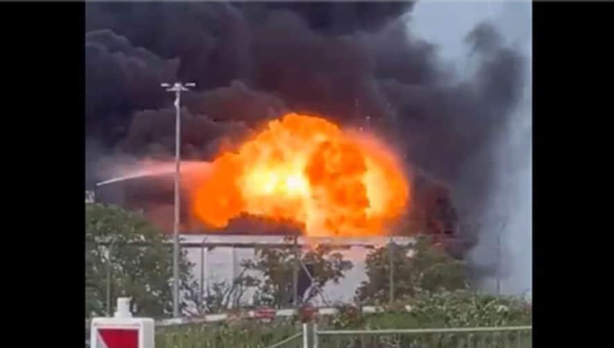 Reportan incendio tras explosión de edificio en Ginebra