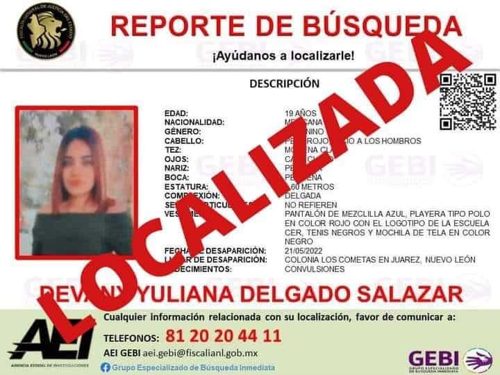 Localizan a joven desaparecida en Juárez