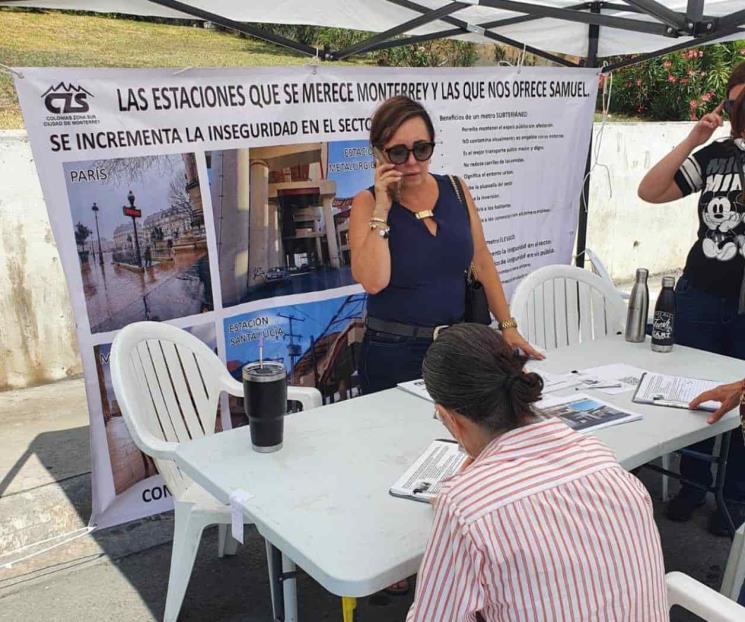 Buscan vecinos del sur más apoyo contra el Metro Buscan vecinos del sur más apoyo contra el Metro