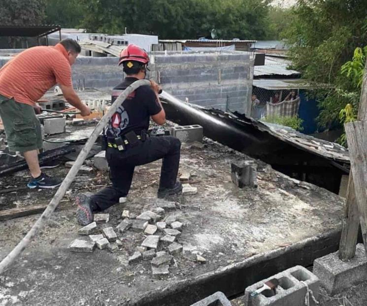 Se incendia vivienda en Allende