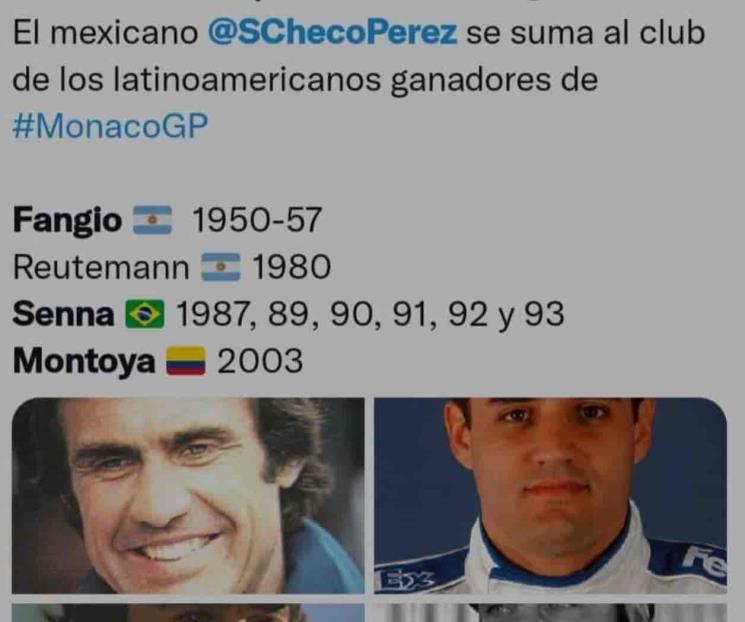 Checo, entre los latinos que han ganado el GP de Mónaco