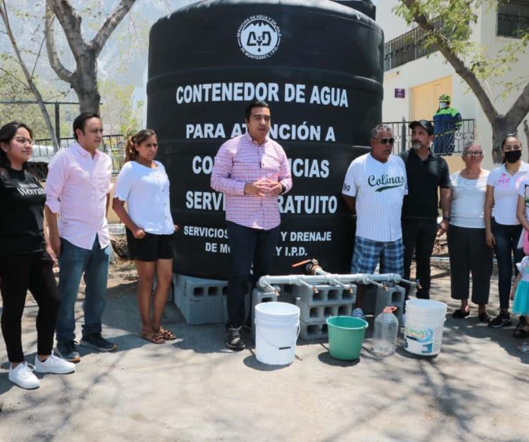 Instalan en SC tanques estacionarios para suministro de agua