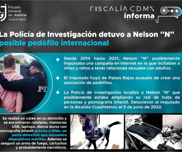Detienen a hombre señalado de liderar red de pedofilia