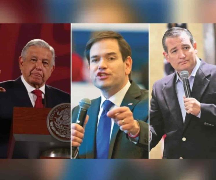 AMLO reta a Cruz y Rubio a presentar pruebas sobre narco