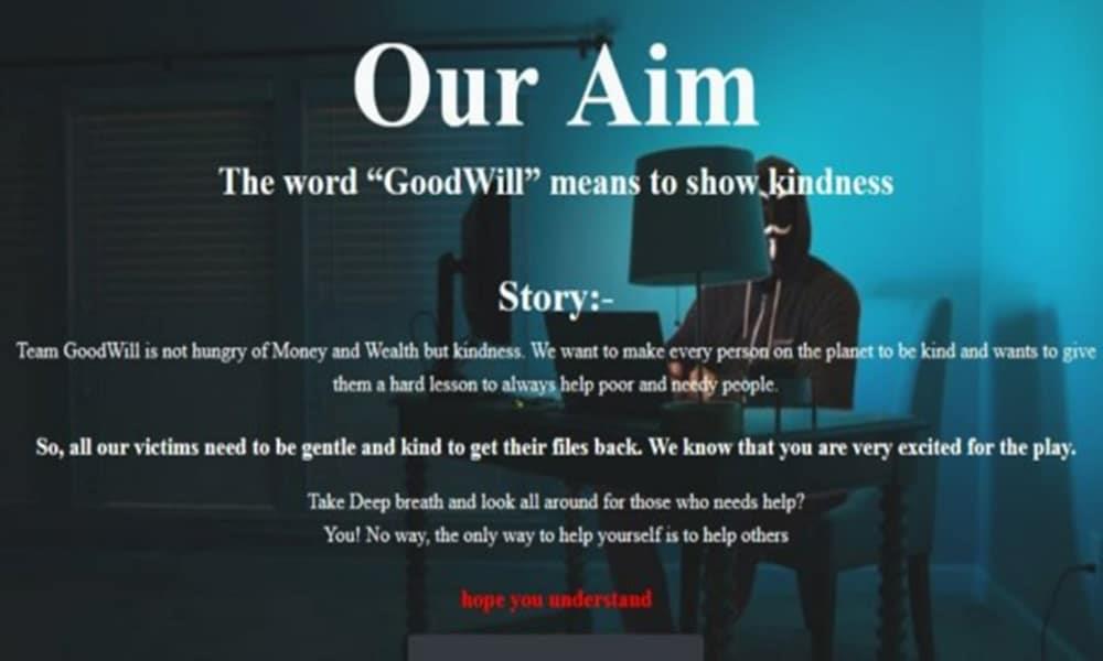 GoodWill, el ransomware caritativo