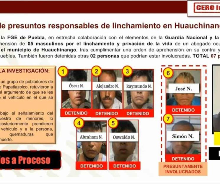 Suman 7 detenidos por linchamiento de Daniel Picazo